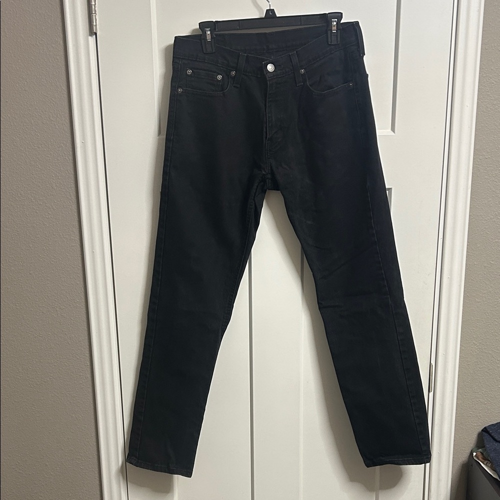Signature by Levi Strauss Men's Black Straight Jeans